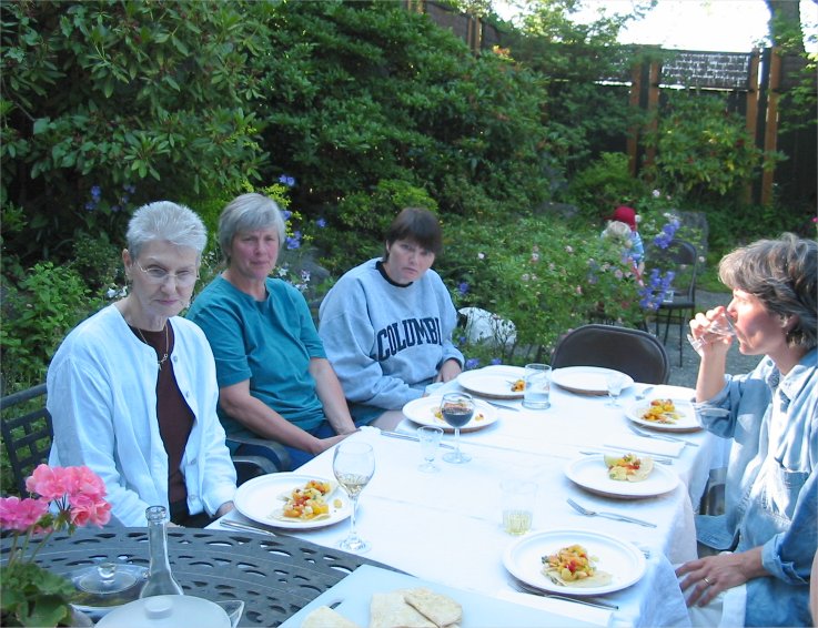 Mary Ellen, Linda, Polly, Celia at Kerry's