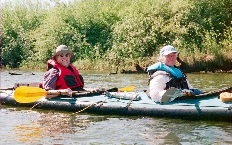 Bill and Mary-Carter in their kayak