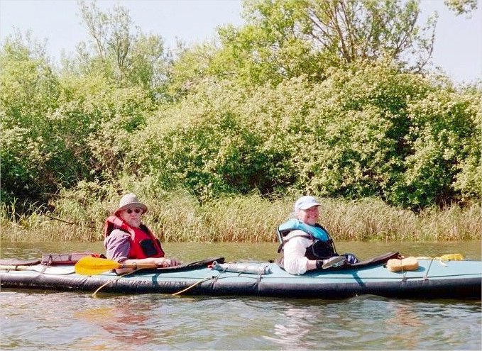 Bill and Mary-Carter in their kayak