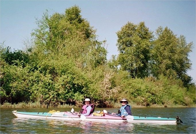 Jane and Randy in their kayak