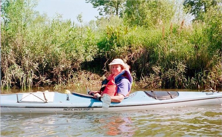 Lynn in her kayak